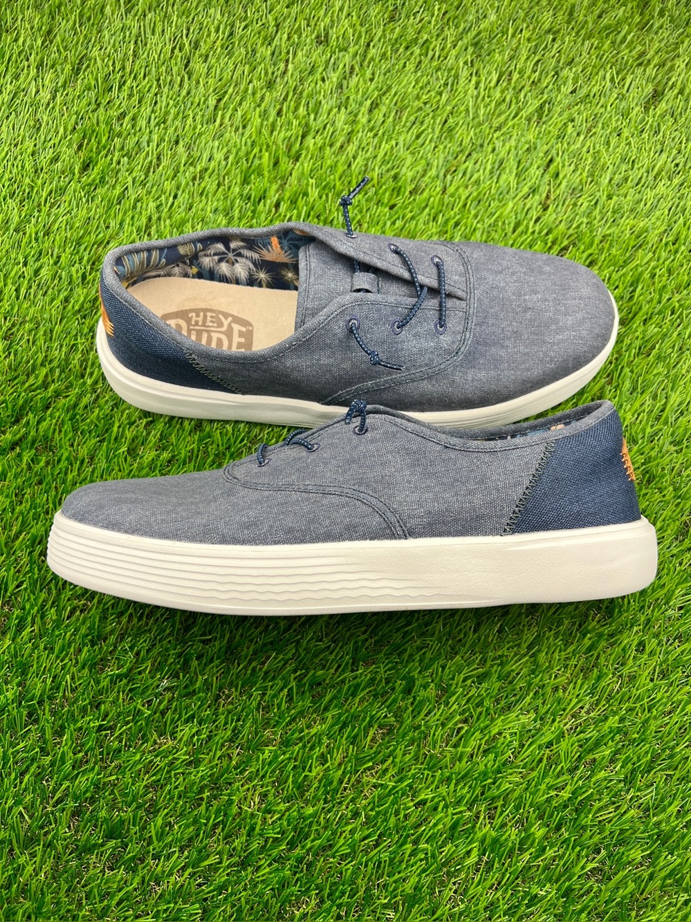 Hey Dude Cody M Craft Slip-On Denim Canvas Shoes Men's Size 12 Blue